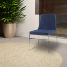 Kit 4 Cadeiras Decorativa Sala De Jantar Anne Linho Azul Mari