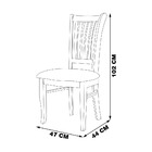 Kit 4 Cadeiras Decorativa Sala De Jantar Madeira Maciça Baker