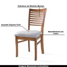 Kit 4 Cadeiras Decorativa Sala De Jantar Madeira Maciça Calab