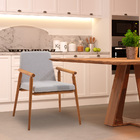 Kit 4 Cadeiras Decorativa Sala De Jantar Sidnei Linho Cinza G