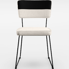 Kit 4 Cadeiras Decorativas Estofada Base De Aço Allana L02 Fa