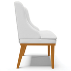 Kit 4 Cadeiras Decorativas Sala De Jantar Base Fixa De Madeir