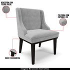 Kit 4 Cadeiras Decorativas Sala De Jantar Base Fixa De Madeir