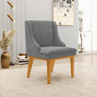 Kit 4 Cadeiras Decorativas Sala De Jantar Base Fixa De Madeir