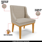 Kit 4 Cadeiras Decorativas Sala De Jantar Base Fixa De Madeir