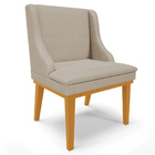 Kit 4 Cadeiras Decorativas Sala De Jantar Base Fixa De Madeir