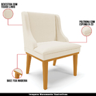 Kit 4 Cadeiras Decorativas Sala De Jantar Base Fixa De Madeir