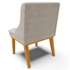 Kit 4 Cadeiras Decorativas Sala De Jantar Base Fixa De Madeir