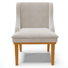 Kit 4 Cadeiras Decorativas Sala De Jantar Base Fixa De Madeir