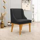 Kit 4 Cadeiras Decorativas Sala De Jantar Base Fixa De Madeir