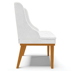 Kit 4 Cadeiras Decorativas Sala De Jantar Base Fixa De Madeir