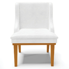 Kit 4 Cadeiras Decorativas Sala De Jantar Base Fixa De Madeir