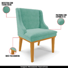 Kit 4 Cadeiras Decorativas Sala De Jantar Base Fixa De Madeir