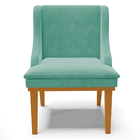 Kit 4 Cadeiras Decorativas Sala De Jantar Base Fixa De Madeir