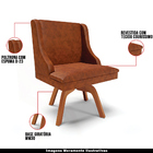 Kit 4 Cadeiras Decorativas Sala De Jantar Base Giratória De M