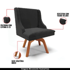 Kit 4 Cadeiras Decorativas Sala De Jantar Base Giratória De M