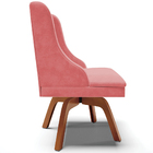 Kit 4 Cadeiras Decorativas Sala De Jantar Base Giratória De M