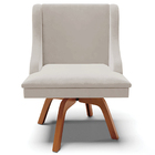 Kit 4 Cadeiras Decorativas Sala De Jantar Base Giratória De M