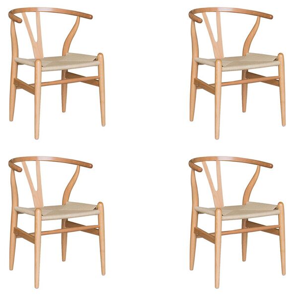 Kit 4 Cadeiras Decorativas Sala De Jantar E Cozinha Bella Mad