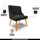 Kit 4 Cadeiras Decorativas Sala De Jantar Pés Palito De Madei