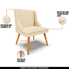 Kit 4 Cadeiras Decorativas Sala De Jantar Pés Palito De Madei