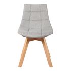 Kit 4 Cadeiras Decorativas Sala De Jantar Vision Linho Cinza