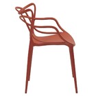 Kit 4 Cadeiras Decorativas Sala E Cozinha Feliti (pp) Laranja