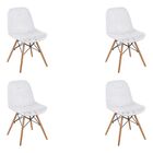 Kit 4 Cadeiras Decorativas Sala E Cozinha Haney (pp) Branca G