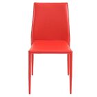 Kit 4 Cadeiras Decorativas Sala E Cozinha Karma Pvc Vermelha