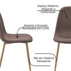 Kit 4 Cadeiras Decorativas Sala E Escritório Base Claro Emoti