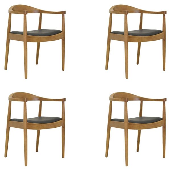 Kit 4 Cadeiras Decorativas Sala E Escritório Colonial Madeira