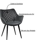 Kit 4 Cadeiras Decorativas Sala E Escritório Mandalla Pu Sint