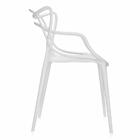 Kit 4 Cadeiras Design Allegra Pelegrin Pel-1737 Cor Branca