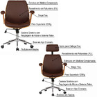 Kit 4 Cadeiras Diretor E 1 Cadeira Presidente Giratórias Akon