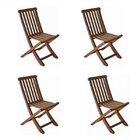 Kit 4 Cadeiras Dobráveis Cas Abao  Madeira