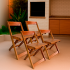 Kit 4 Cadeiras Dobráveis De Madeira Para Area Gourmet Ismalu