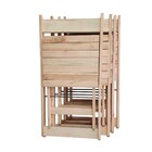 Kit 4 Cadeiras Dobráveis De Madeira Para Churrasqueira  Natur