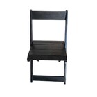 Kit 4 Cadeiras Dobráveis De Madeira Para Churrasqueira  Preto