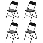 Kit 4 Cadeiras Dobrável Auditório Hotel  Aço Pintado Lena Pre