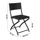 Kit 4 Cadeiras Dobravel Caramelo- Bar, Restaurante Aço Junco