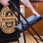 Kit 4 Cadeiras Dobrável De Bar Restaurante De Ferro Aço Assen