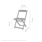 Kit 4 Cadeiras Dobrável Em Madeira Maciça - Imbuia