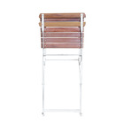 Kit 4 Cadeiras Dobrável Ferro Branco E Madeira Maciça Enverni