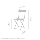 Kit 4 Cadeiras Dobrável Ferro E Madeira Envernizada Black