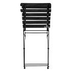 Kit 4 Cadeiras Dobrável Ferro E Madeira Envernizada Black