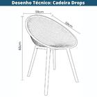 Kit 4 Cadeiras Drops Rivatti Em Polipropileno Verde Base Desm