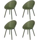 Kit 4 Cadeiras Drops Rivatti Em Polipropileno Verde Base Desm