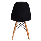 Kit 4 Cadeiras Eames Botone Em Courino Base Madeira Sem Braço