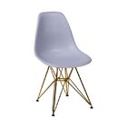 Kit 4 Cadeiras Eames Design Eiffel Jantar Cinza Ferro Cobre