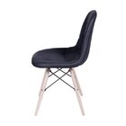 Kit 4 Cadeiras Eames Eifeel Botone  Preto